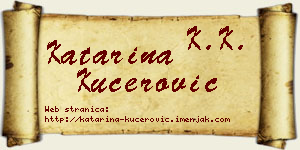 Katarina Kućerović vizit kartica